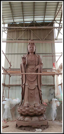 4米觀音泥塑制作